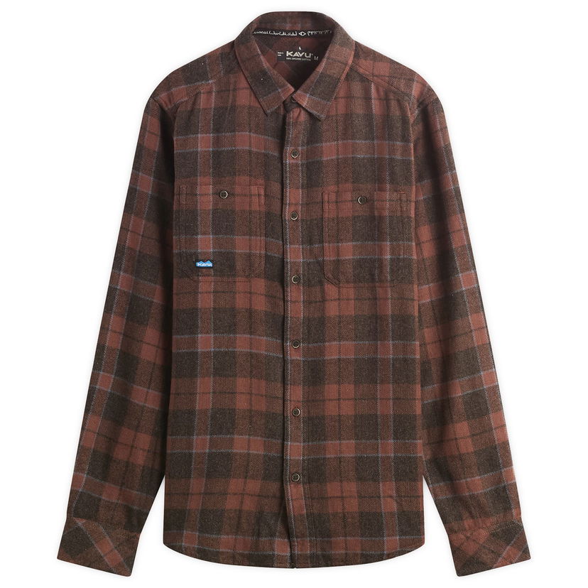 Paita KAVU Big Joe Flannel Shirt, Size Small Ruskea | 510-2707