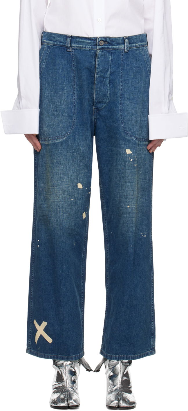 Jeans Maison Margiela Paint Splatter Jeans Sininen | S51KA0592 S30877