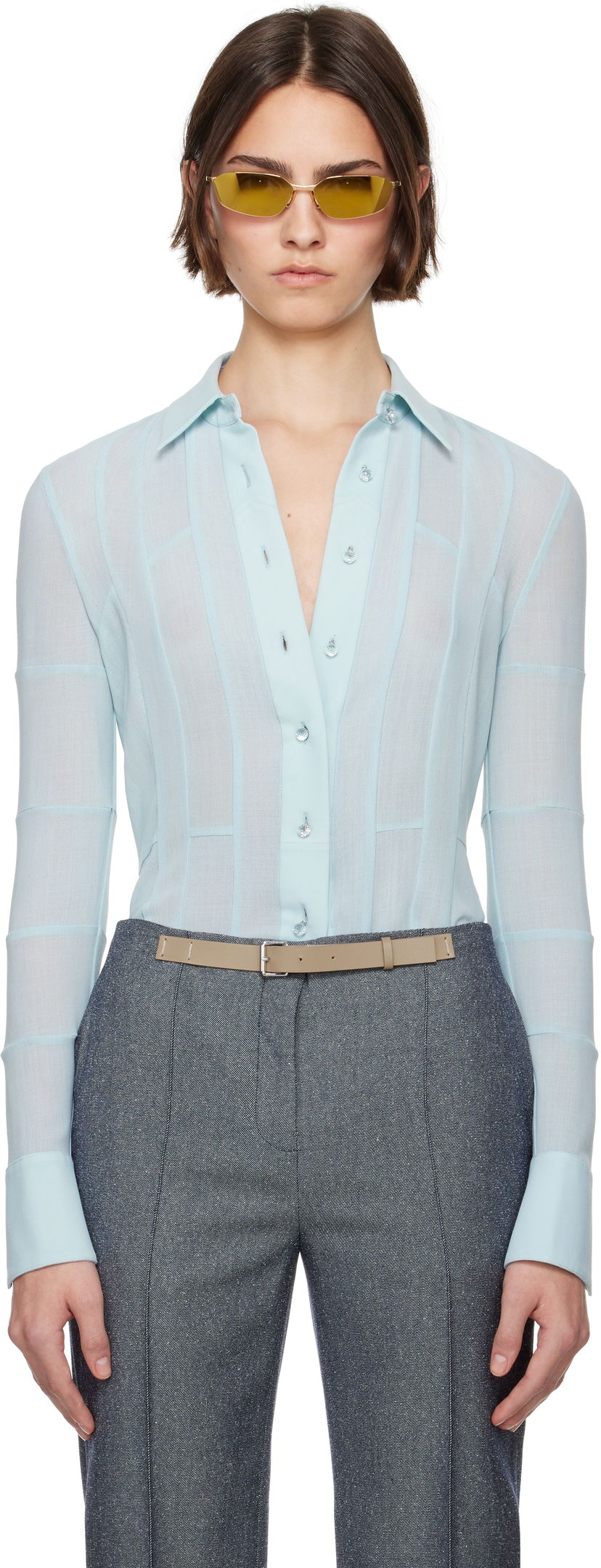 Paita Tory Burch Tory Burch Button Down Shirt Sininen | 173622-435