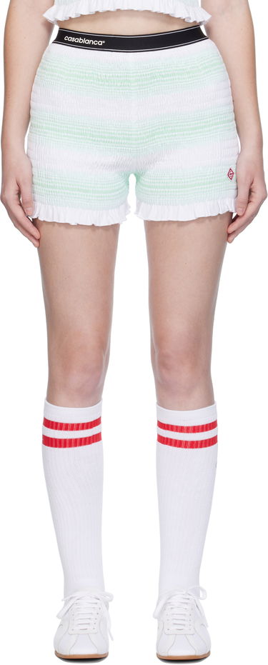 Shortsit Casablanca Casablanca Stripe Shirred Shorts Vihreä | WPF25-JTR-163-01, 0