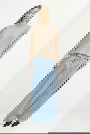 T-paita Rick Owens Rick Owens DRKSHDW Small Level T-Shirt Beige | DS02E7208.RN, 4