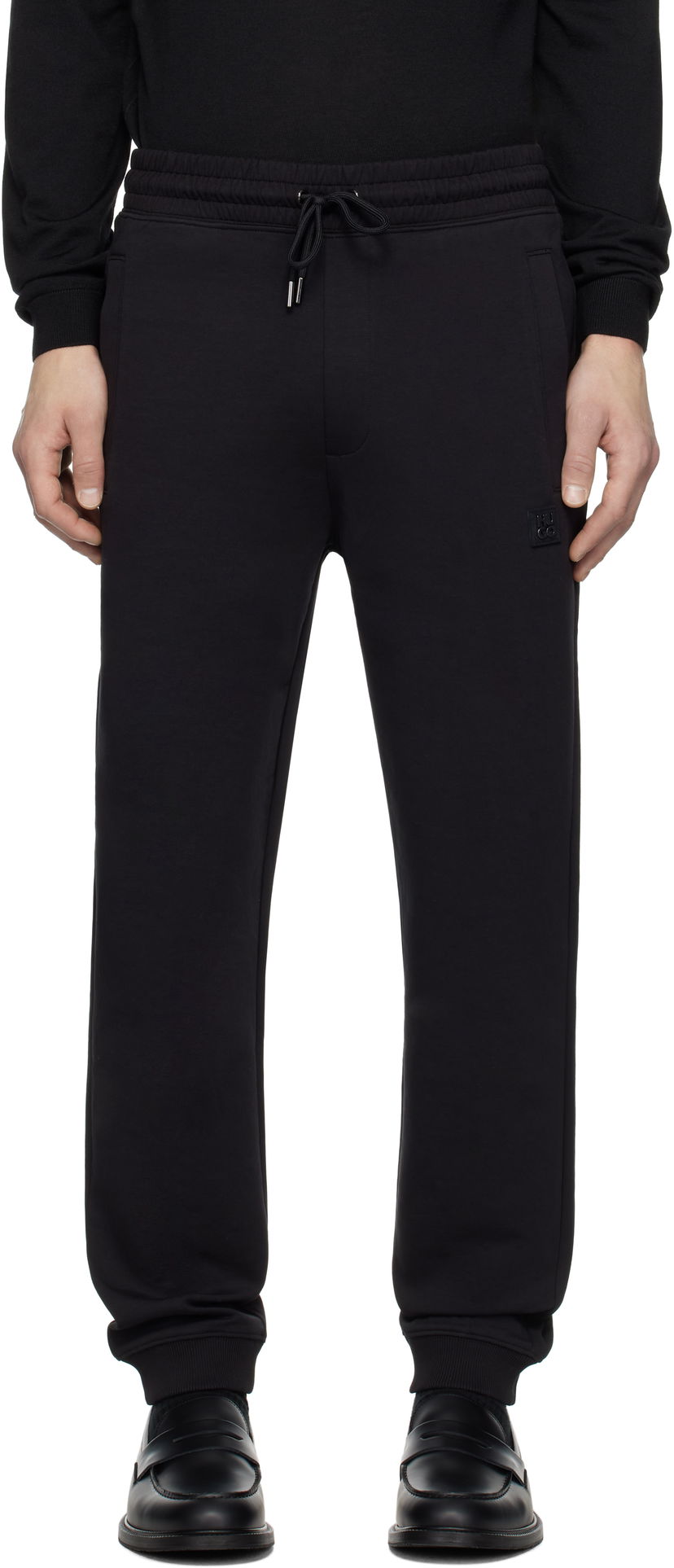 Verryttelyhousut BOSS Stacked Logo Tracksuit Sweatpants Musta | 50533695