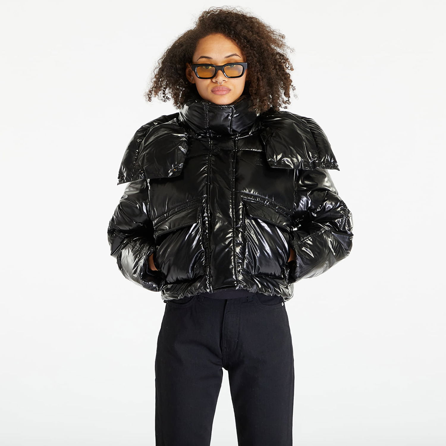 Puffer takki CALVIN KLEIN High Shine Puffer Jacket Musta | J20J221884 BEH, 0