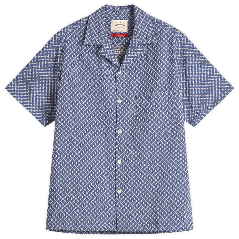Paita Portuguese Flannel Flannel Vacation Shirt Sininen | SS25-059-SKB