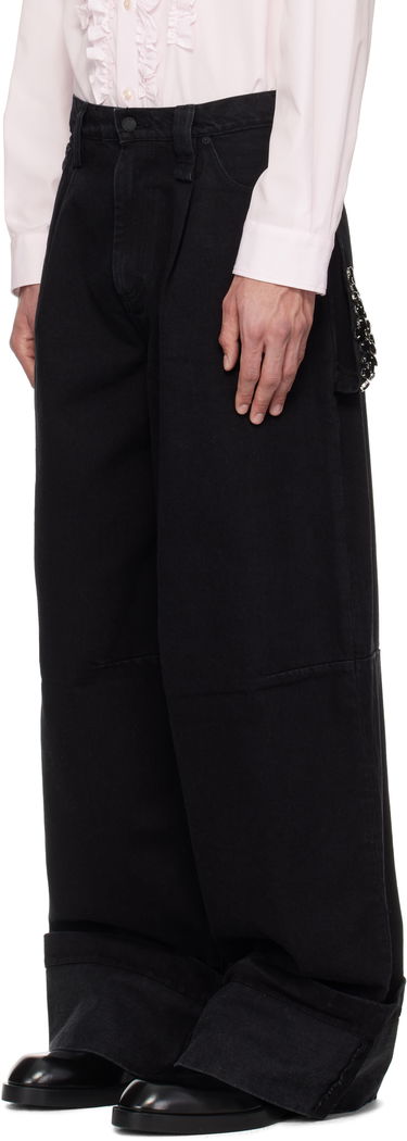 Jeans Simone Rocha Simone Rocha Embellished Puddle Jeans Musta | 4131B 1239, 3