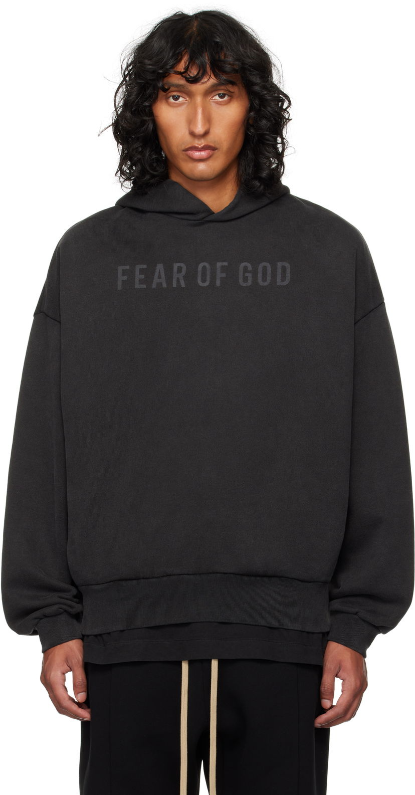 Huppari Fear of God Black Terry Hoodie Musta | FG24FW50-8205LBTER