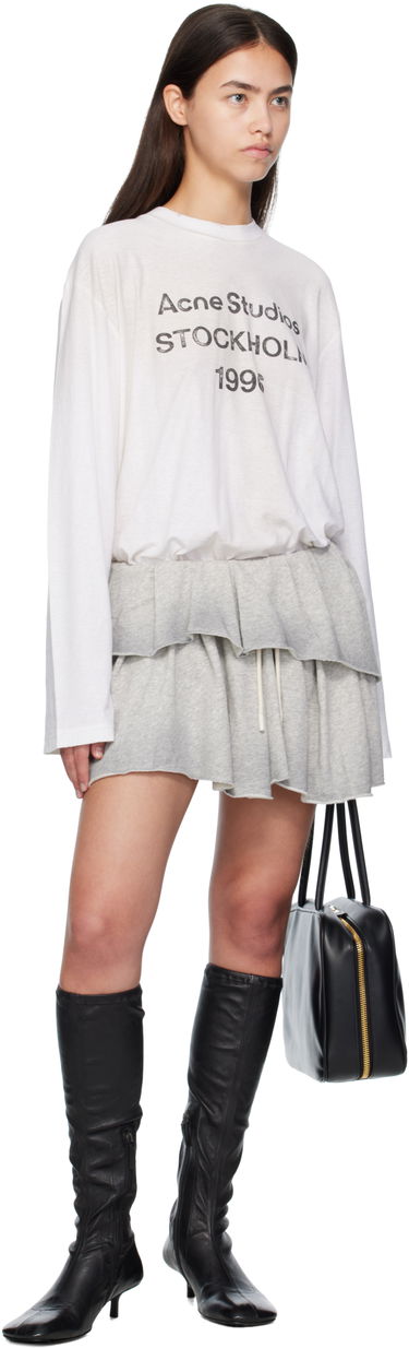 Hame Acne Studios Acne Studios Layered Fleece Mini Skirt Harmaa | AF0540-, 3