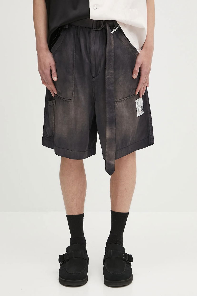 Shortsit Maison MIHARA YASUHIRO Maison MIHARA YASUHIRO Aged Baker Shorts Musta | J14PT152