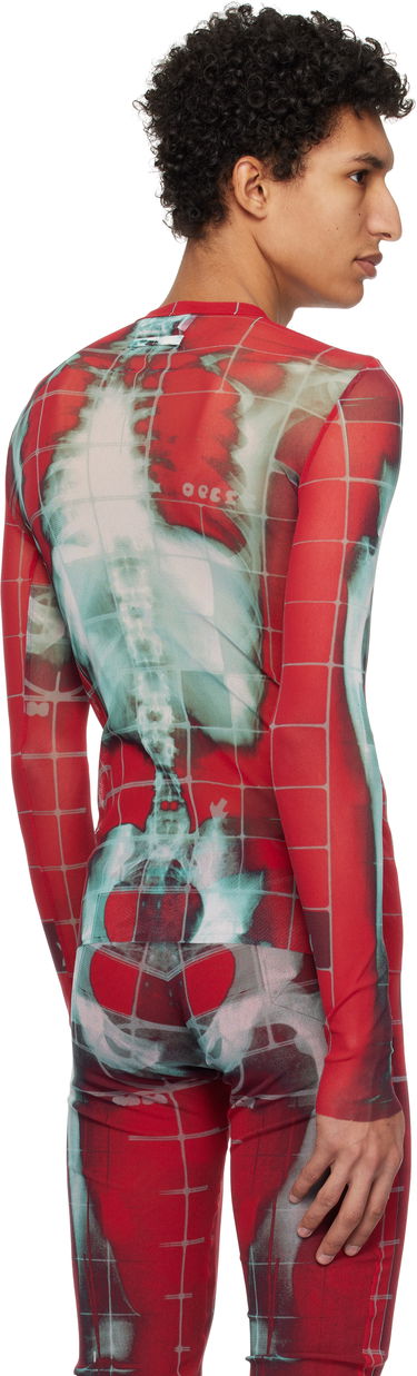T-paita Jean Paul Gaultier Jean Paul Gaultier 'The Squeletor' Mesh Top Punainen | 25/33-F-TO241-T580-3058, 2