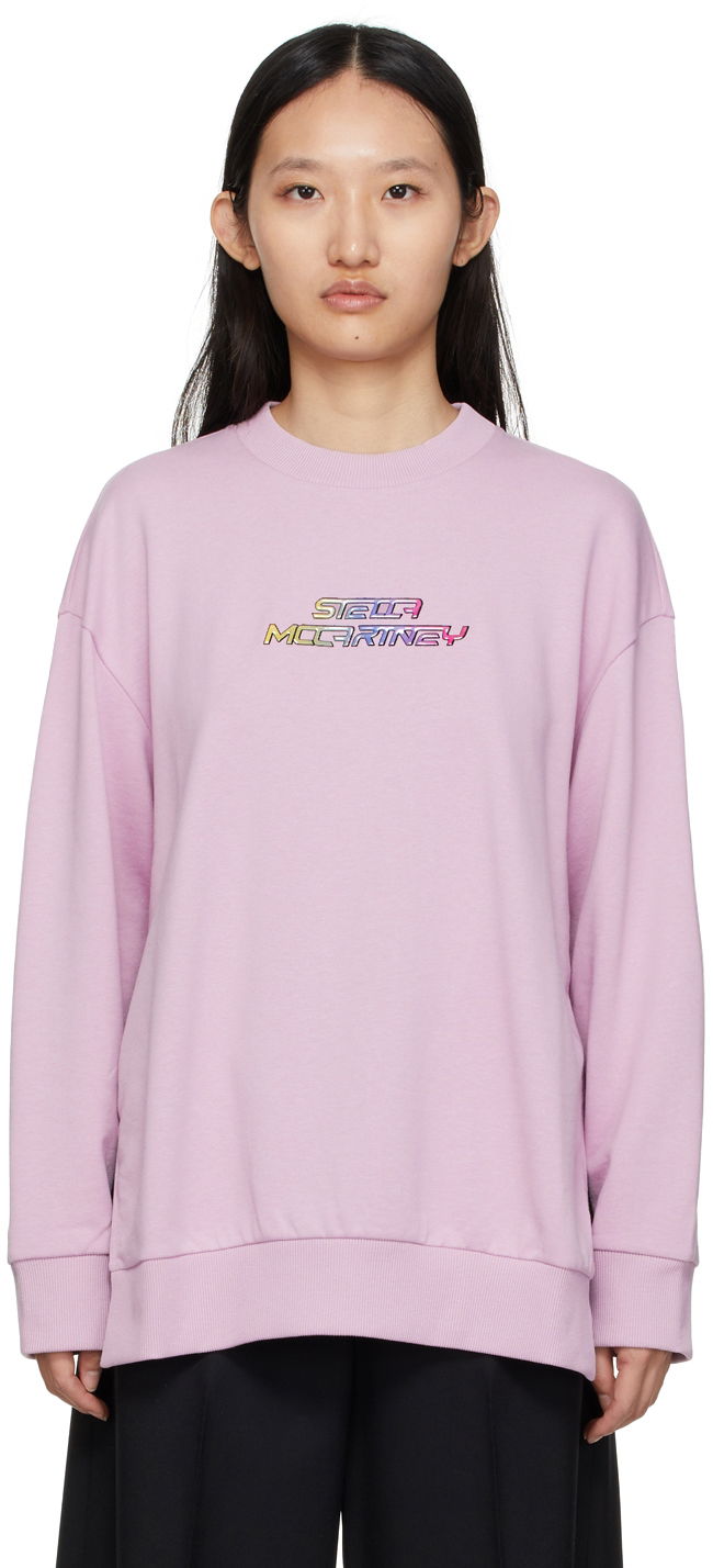 Huppari Stella McCartney Logo Sweatshirt Vaaleanpunainen | 600420SPW36