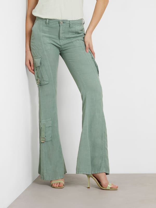 Housut ja farkut GUESS Mid Rise Cargo Pant Harmaa | W4GA88WG8N0