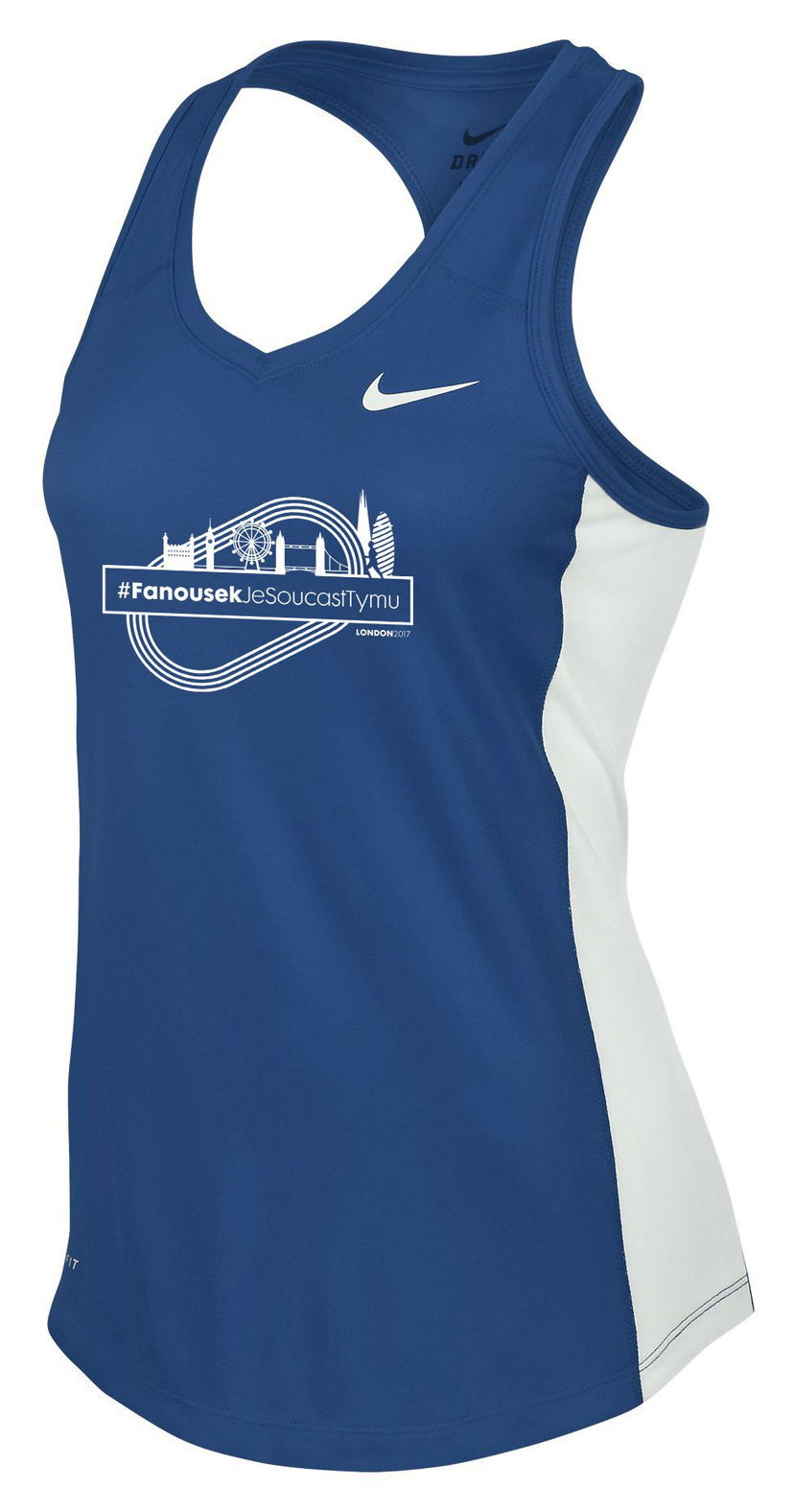 Tankkitoppi Nike Nike Miler Singlet II Fans Women's Running Tank Top Sininen | 598588-494-logo