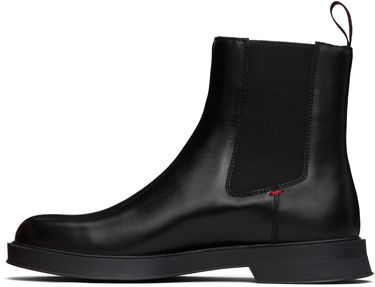 Vaatteet BOSS Leather Chelsea Boots with Stacked Logo Musta | 50548489, 3
