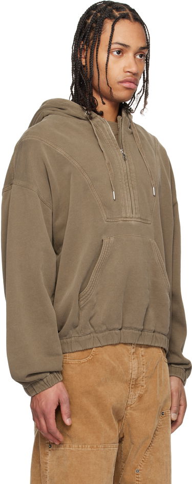 Huppari ISABEL MARANT Isabel Marant Yanis Quarter-Zip Hoodie Vihreä | 25PSW0155HA-C1G05H, 1