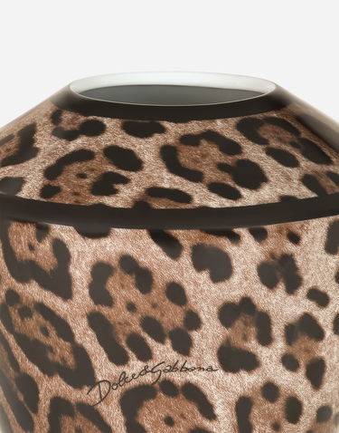 Kodin sisustus Dolce & Gabbana Small Amphora Porcelain Leopard Print Vase Monivärinen | TCC197TCAMWUL003, 2