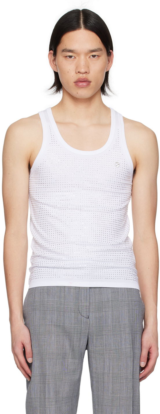 Tankkitoppi Coperni Coperni Appliqué Tank Top Valkoinen | COPJS12855MEN