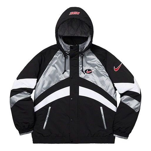 Puffer takki Supreme Nike Hooded Sport Jacket Musta | SUP-SS19-10137