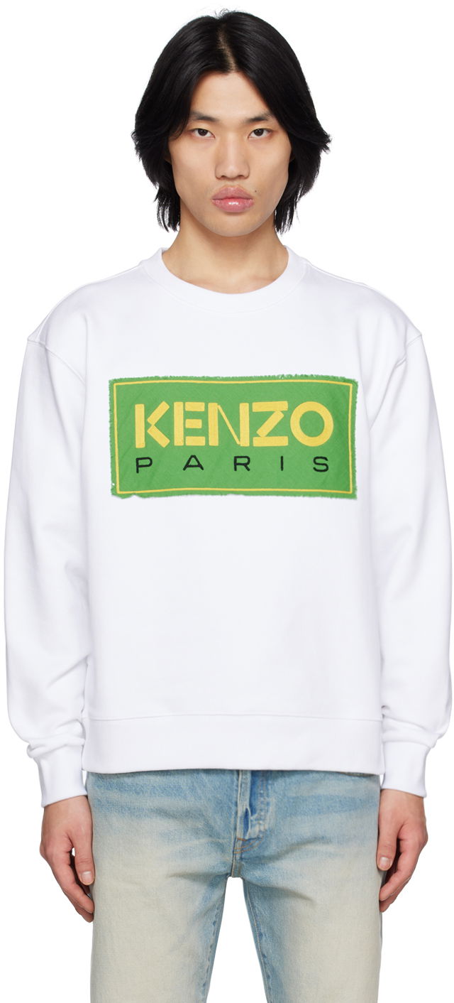 Villapaita KENZO Paris Embroidered Valkoinen | FD55SW4474ME, 0