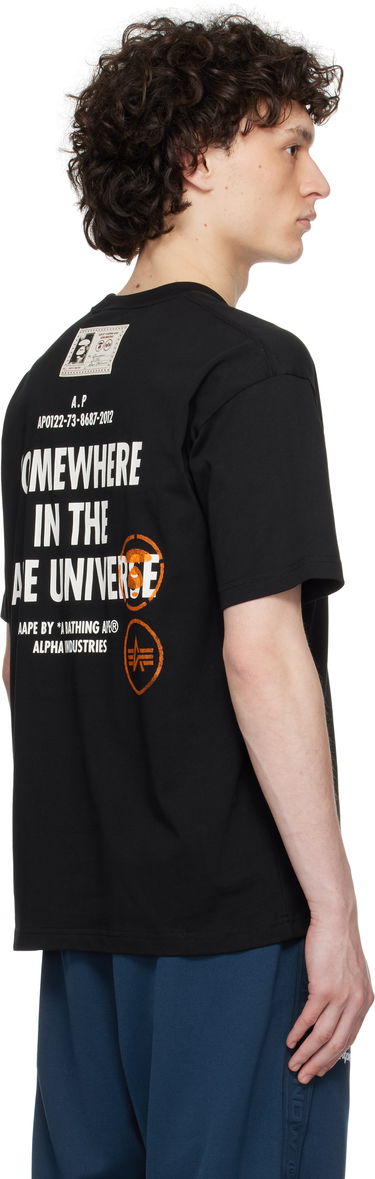 T-paita AAPE by A Bathing Ape AAPE by A Bathing Ape Alpha Industries 'Universe' T-Shirt Musta | AAPTEM9712XXNBKX, 2