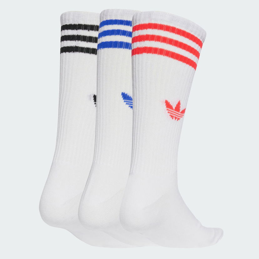 Sukat adidas Performance 3-Stripes High Crew Socks - 3 Pairs Valkoinen | JV7419