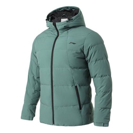 Puffer takki Li-Ning Winter Lifestyle Warm Down Jacket Vihreä | AYMQ055-6