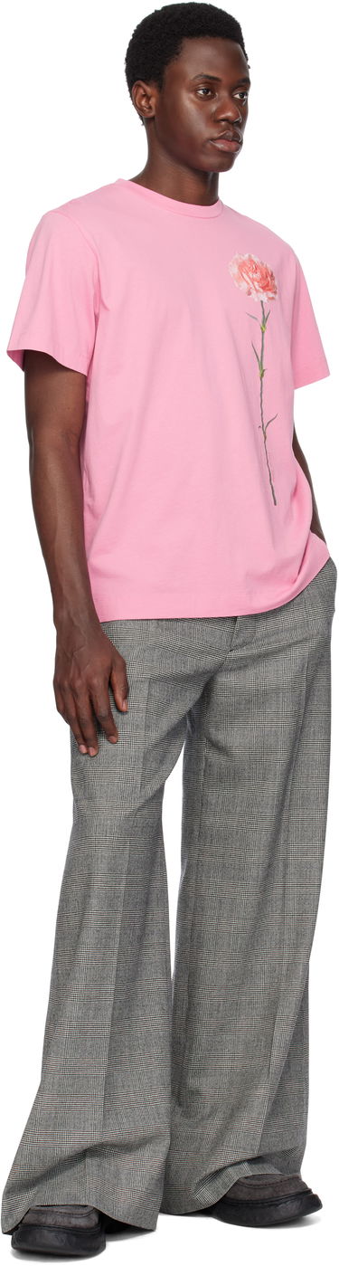 T-paita Simone Rocha Simone Rocha Carnation Print T-Shirt Vaaleanpunainen | 5195P32A-M 0569, 3