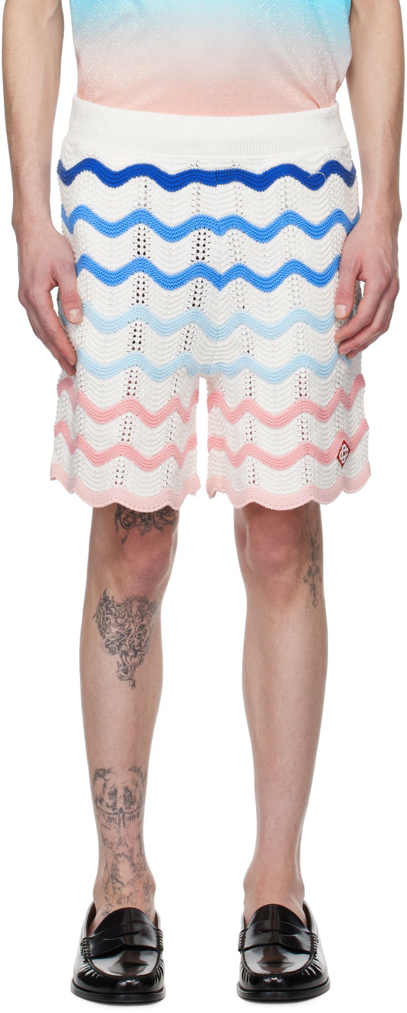 Shortsit Casablanca Casablanca Gradient Wave Crochet Shorts Monivärinen | MPS25-KW-849-01