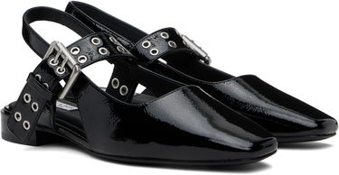 Mekko rag & bone rag & bone Astra Leather Slingback Ballerina Flats Musta | WFF24FF000PA0, 3
