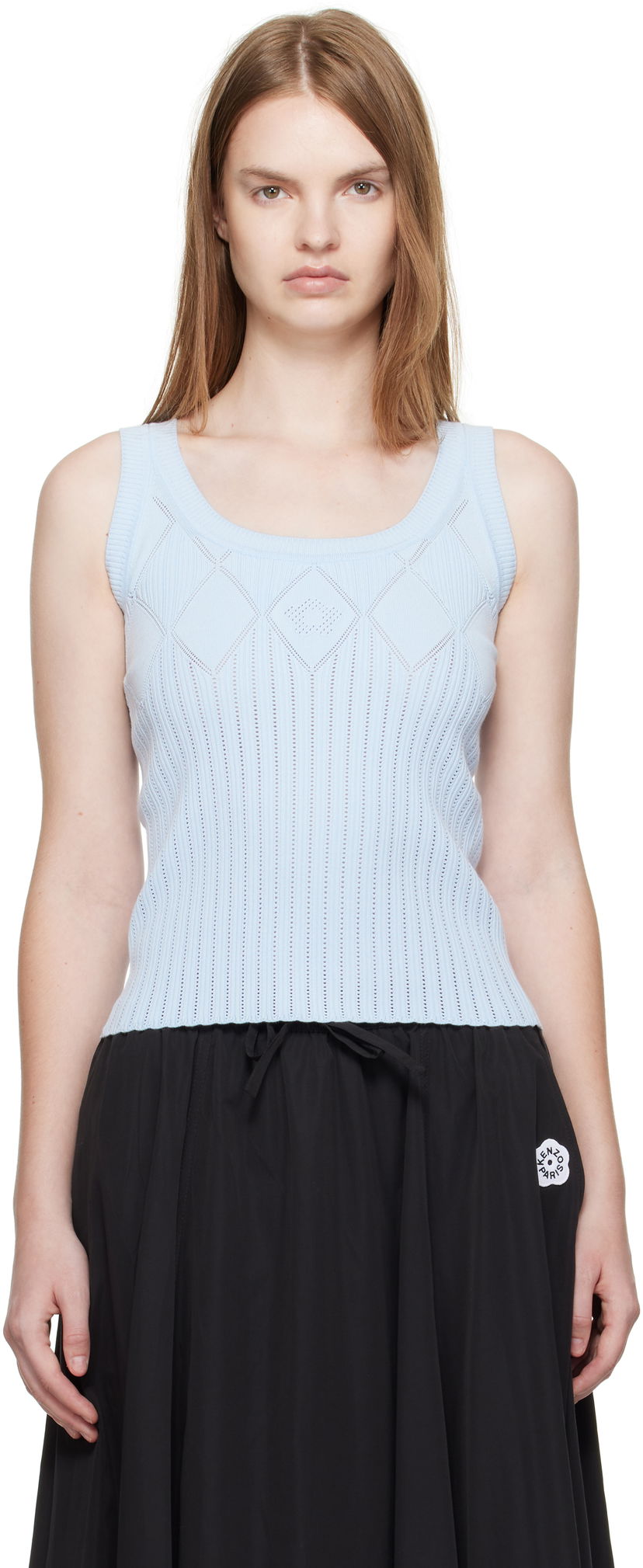 Tankkitoppi KENZO Kenzo Paris Textured Tank Top Sininen | FF62TO6143CW