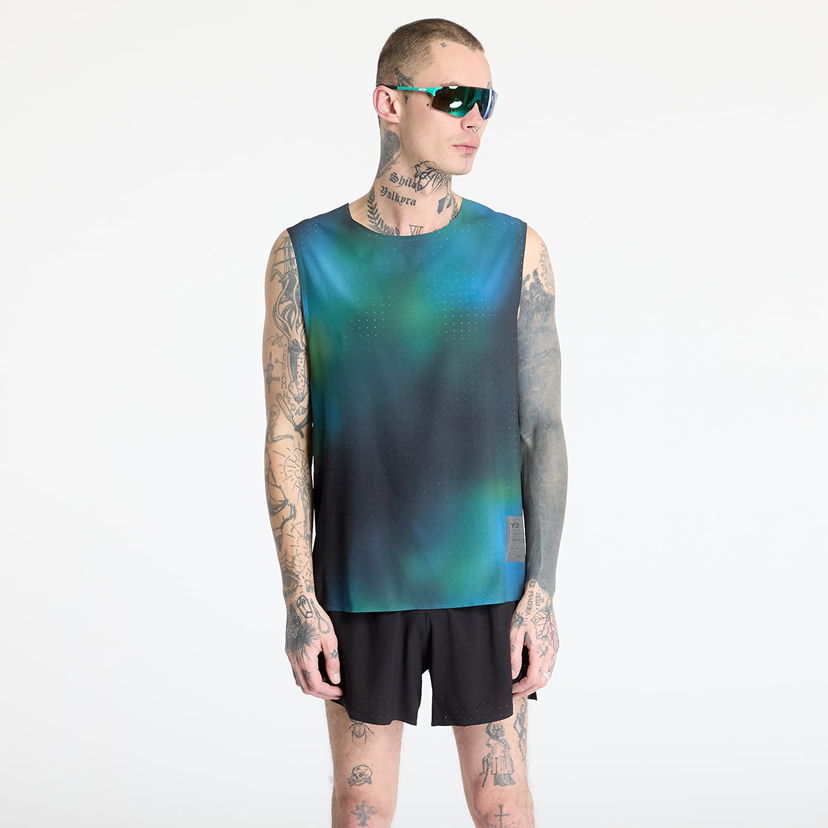 Tankkitoppi Y-3 Y-3 Allover Print Running Tank Top Sininen | JM3338