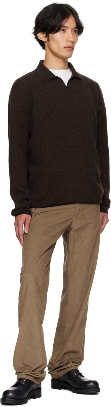 Villapaita The Row The Row Franz Knit Polo Ruskea | 1015-Y556, 3