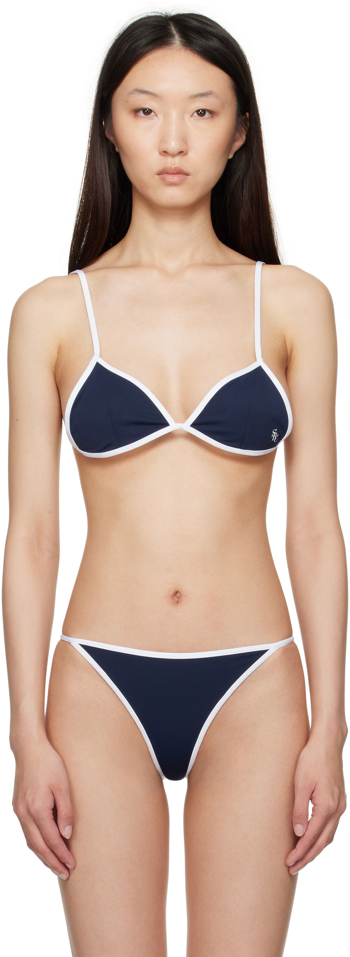 Uimapuvut Sporty & Rich Sporty & Rich Kate Bikini Top Tummansininen | SM004620302BL106, 0