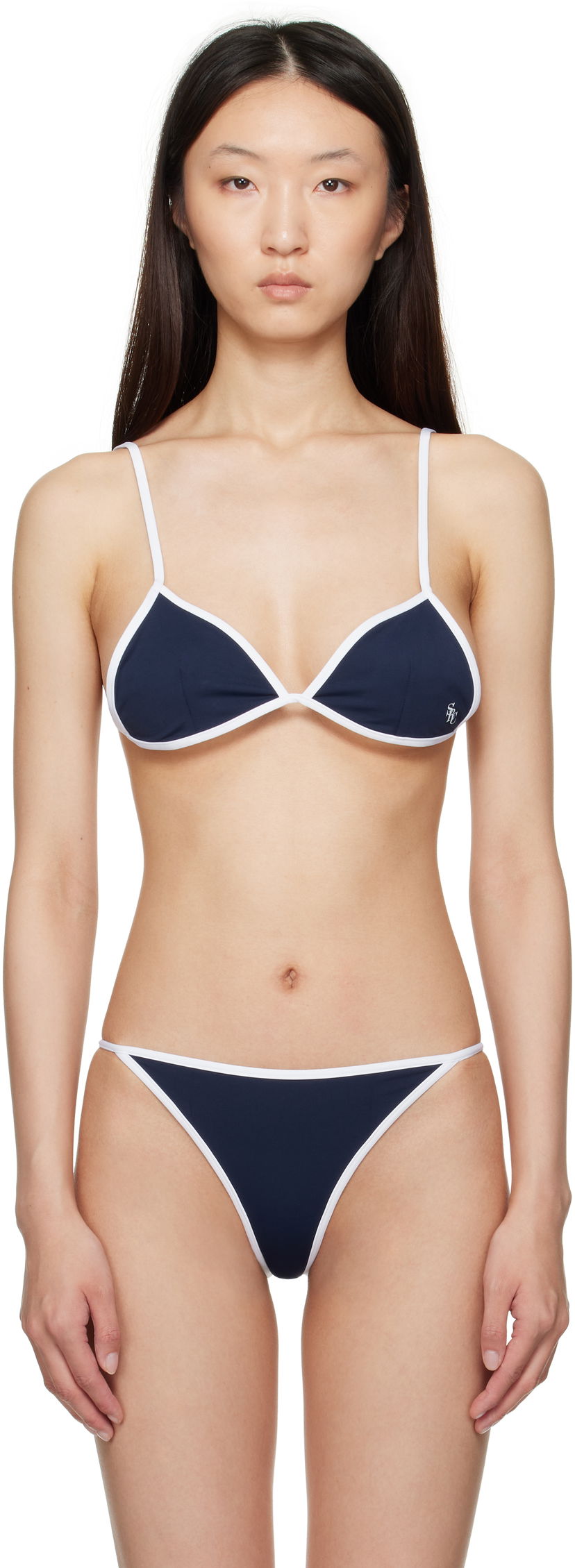 Uimapuvut Sporty & Rich Sporty & Rich Kate Bikini Top Tummansininen | SM004620302BL106