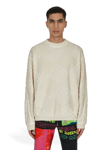 Villapaita Jordan College Crewneck Sweater Beige | 81703846072 IVORY