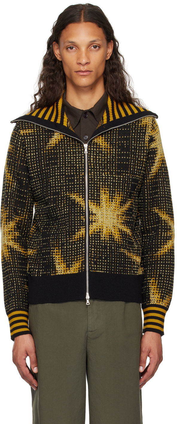 Villapaita Dries Van Noten Zip Sweater Musta | 242-021219-9703