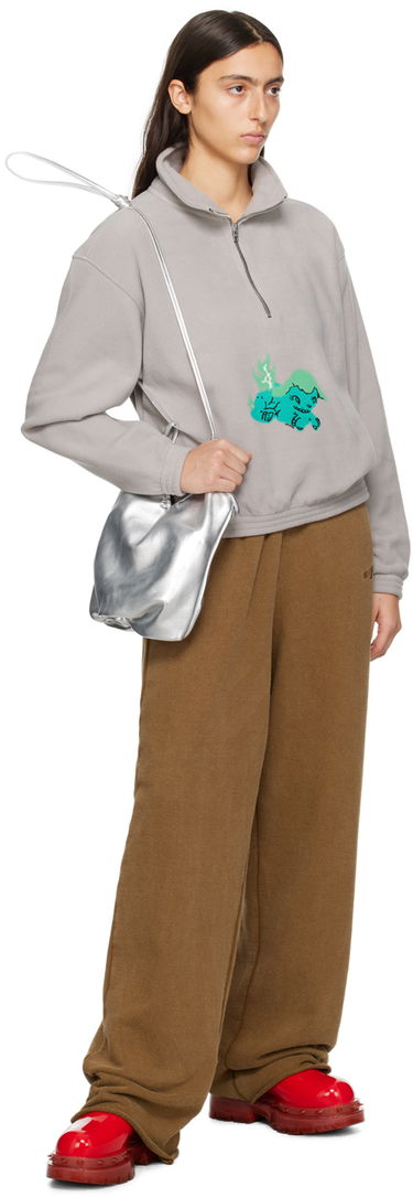 Huppari We11done We11done Pony Fleece Pullover Harmaa | WD-TS3-23-893-U-GY, 3