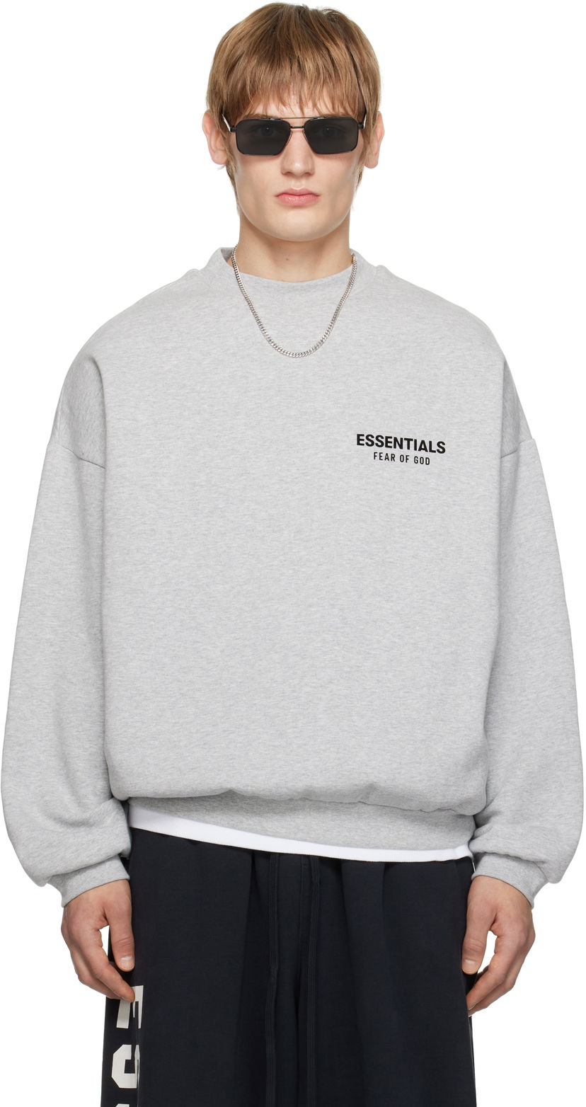 Villapaita Fear of God Fear of God ESSENTIALS Fleece Crewneck Sweatshirt Harmaa | 192HO246268F