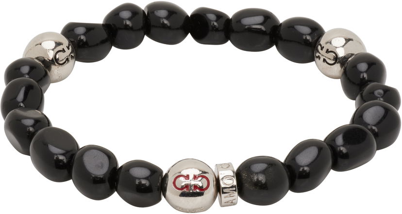Rannerengas FERRAGAMO Salvatore Ferragamo Baroque Beads Bracelet Musta | 785665