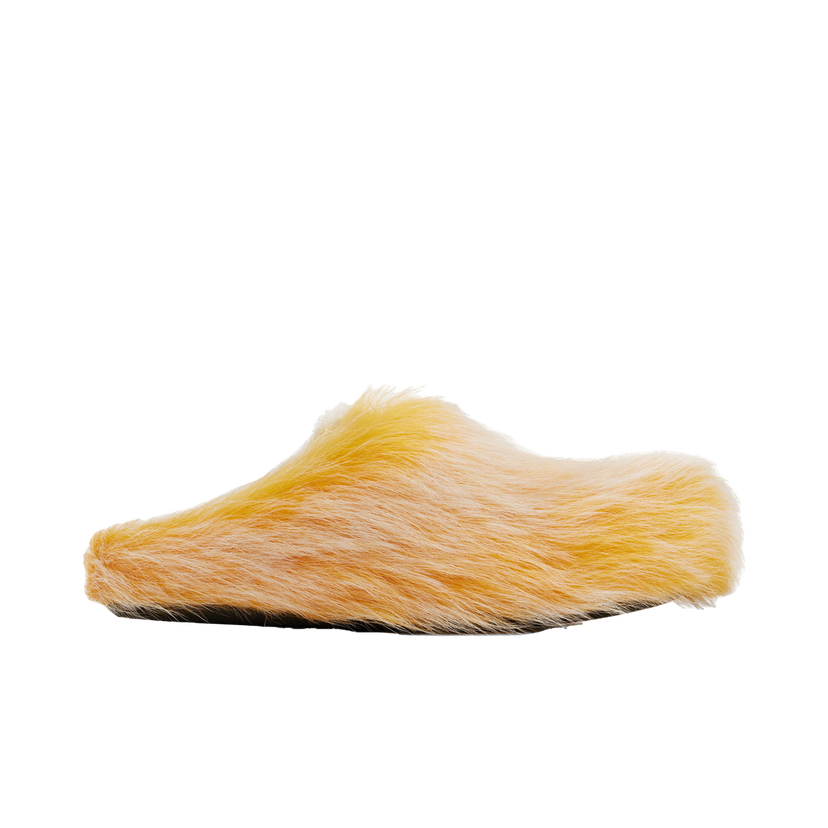Tennarit ja kengät Marni Long Hair Calfskin Fussbett Slip-on Loafers Keltainen | SBMS004601 P8006