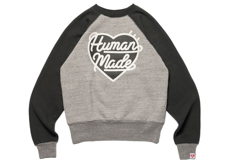 Huppari Human Made Heart Raglan Sweatshirt Harmaa | HM24CS040