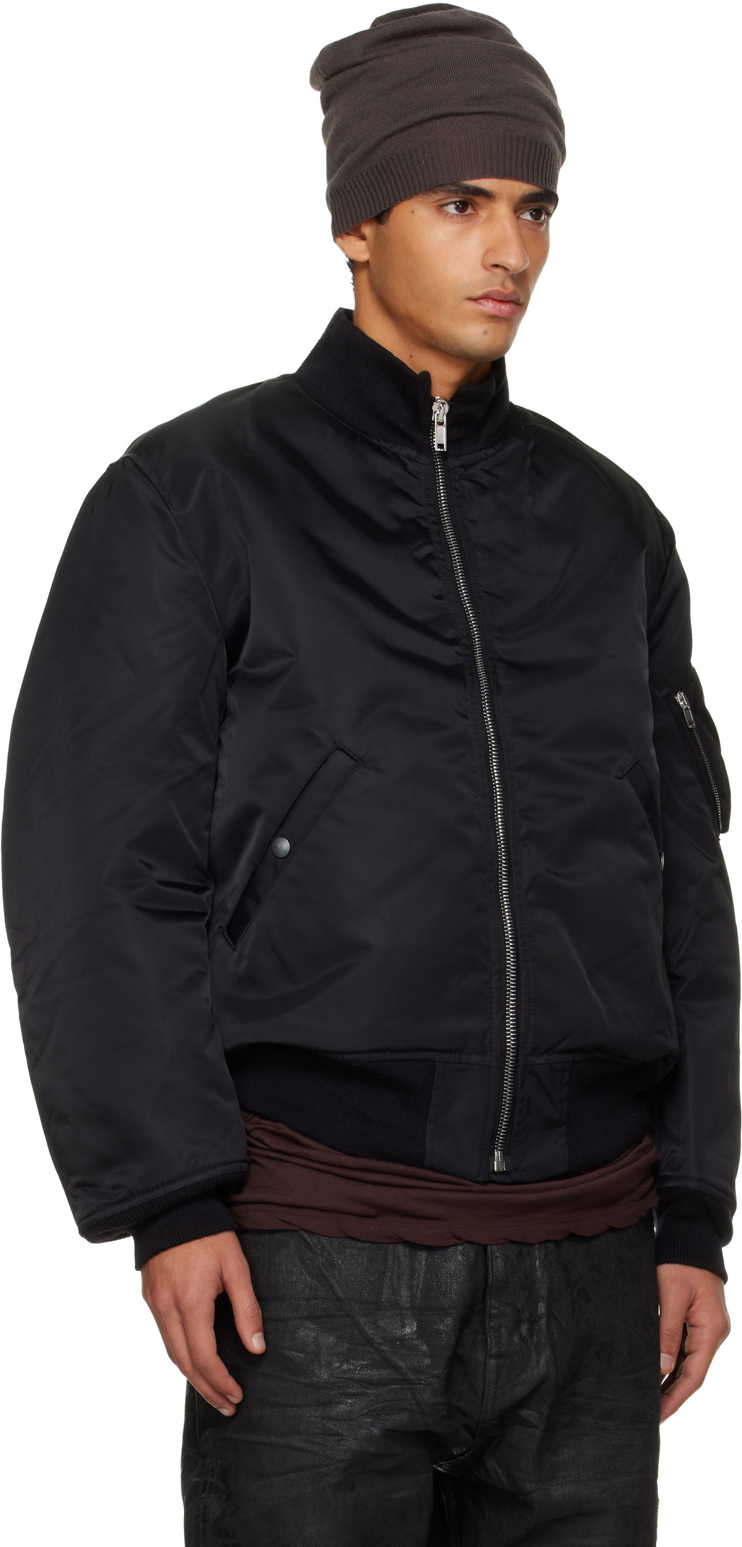 Bomber-takki Rick Owens Rick Owens DRKSHDW Concordians Tankers Flight Bomber Jacket Musta | DL02E2794 NYJP, 1