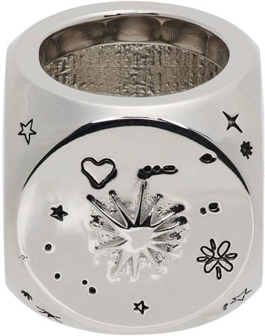 Sormus We11done We11done Logo & Graphic Ring Metallinen | WD-AJ1-22-716-U-SV, 0