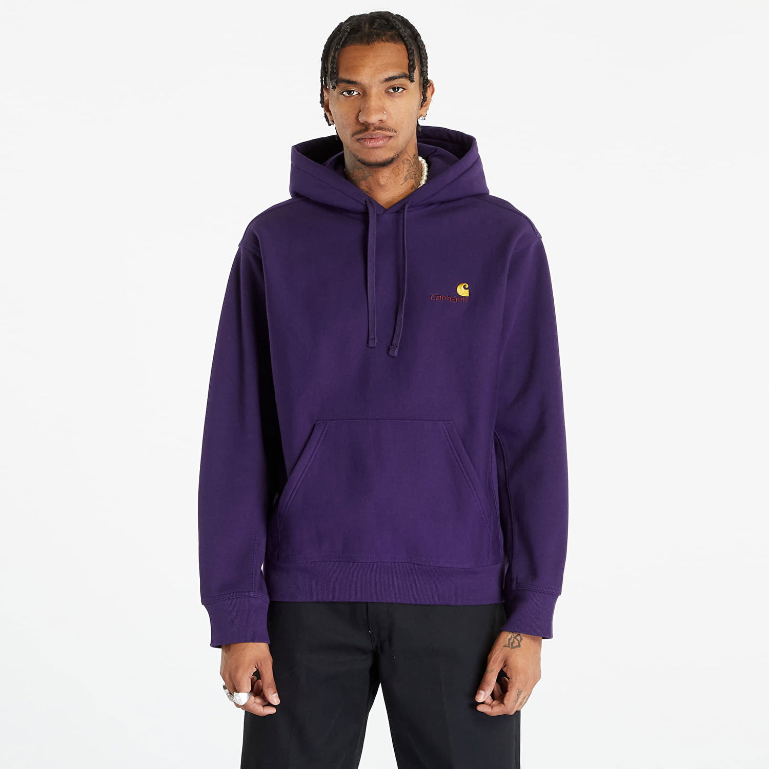 Huppari Carhartt WIP Hooded American Script Sweat Cassis Violetti | I028279.1N8XX, 0