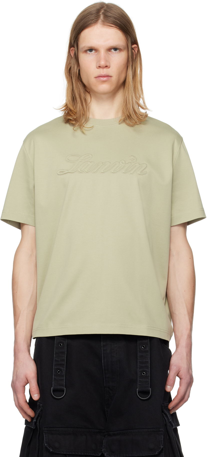 T-paita LANVIN Lanvin Debossed Logo T-Shirt Vihreä | RM-TS0115-J170-P25