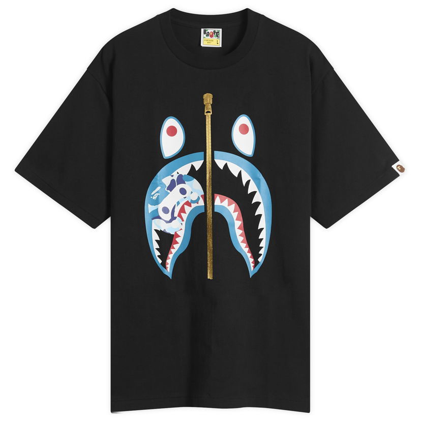 T-paita BAPE Abc Camoilo Shark Graphic Tee, Size Large Musta | 002TEL301003M-BBU