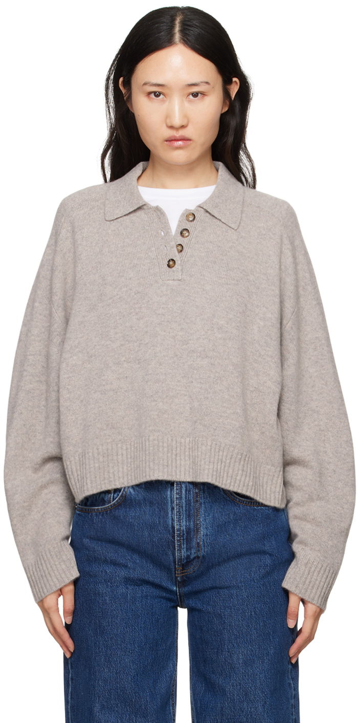 Villapaita Loulou de Saison Loulou de Saison Homere Polo Sweater Beige | HOMERE