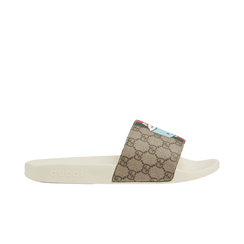 Tennarit ja kengät Gucci Animal Web Slides Beige Beige | 737519 FABN0 8919