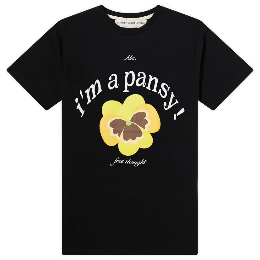 T-paita Advisory Board Crystals Pansy Musta | ABC-CT-T001-PANSY-BLK