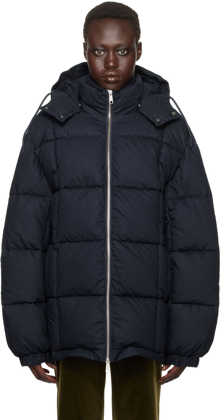Puffer takki A.P.C. Kyle Puffer Jacket Tummansininen | COHDD-M30199