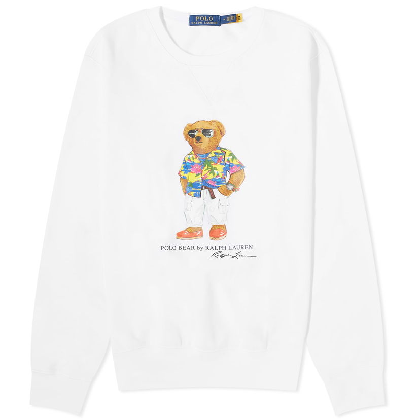 Huppari Polo by Ralph Lauren Beach Club Bear Crew Sweat Valkoinen | 710853308032